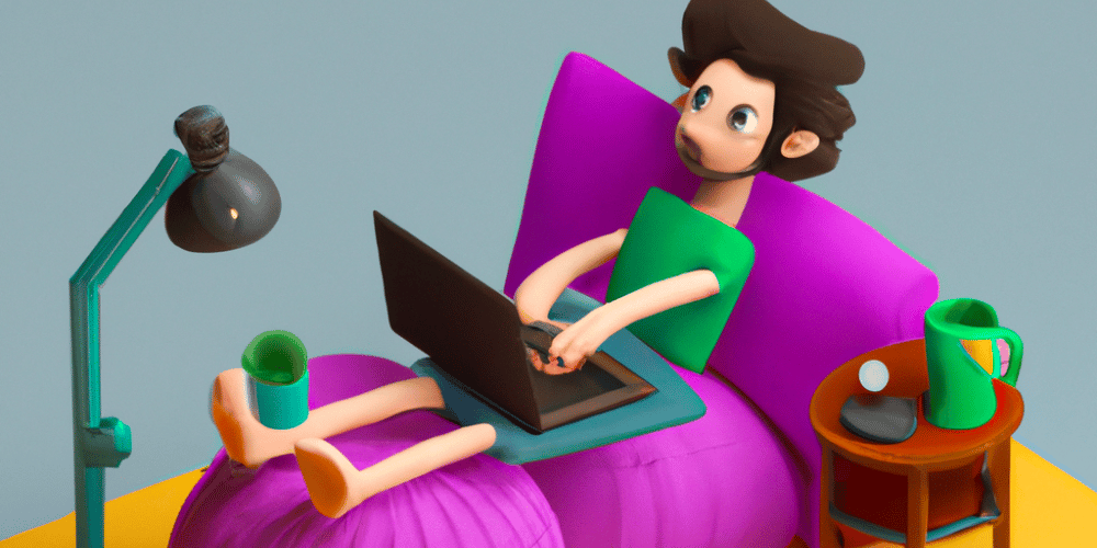 comfy working from home
